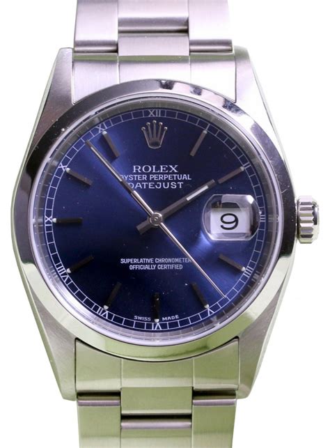 rolex datejust 16200 blue|rolex datejust 36mm 16200.